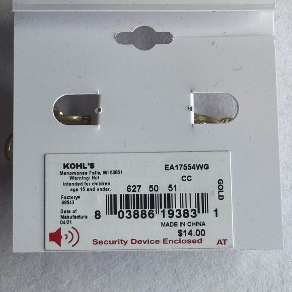 Sonoma Link Style Open Hoop Earrings .75in - Picture 6 of 6